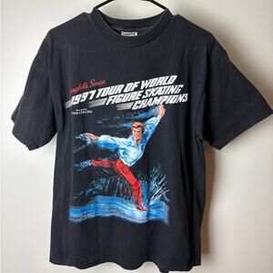 1997 Tour of World Figure Skating Champions Tee Shirt Power Pro Oneita Tag - L